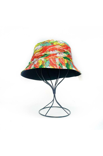 Reversible Bucket Hat Feather Orange