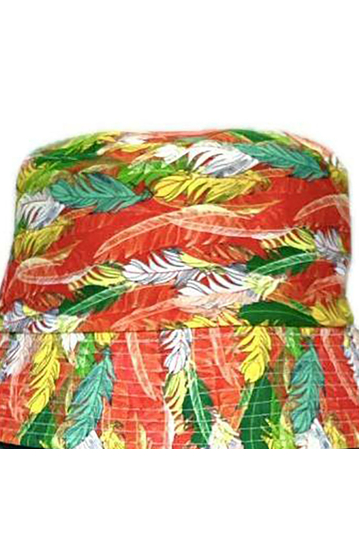 Reversible Bucket Hat Feather Orange
