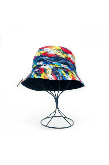 Reversible Bucket Hat Feather Multi