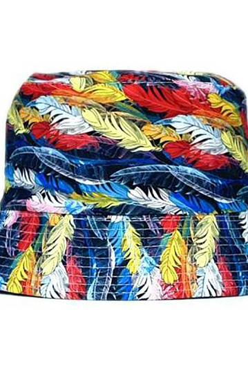 Reversible Bucket Hat Feather Multi