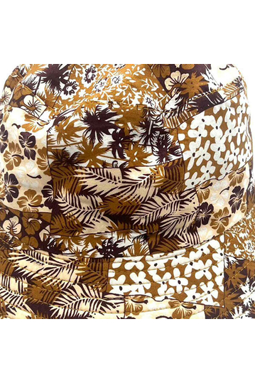 Reversible Bucket Hat Floral Print Brown