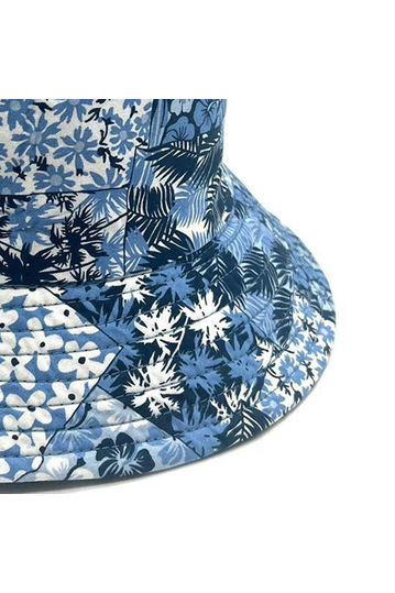 Reversible Bucket Hat Floral Print Light Blue