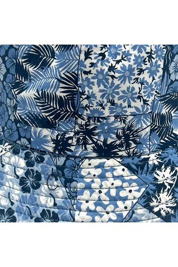 Reversible Bucket Hat Floral Print Light Blue