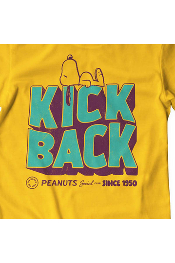 Peanuts Kick Back Social Club T-Shirt Gold