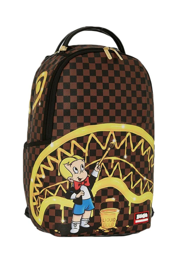 Sprayground Richie Rich Gold Shark Mouth Backpack
