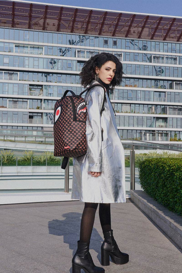 Sprayground Evil Eye Drip Check Backpack