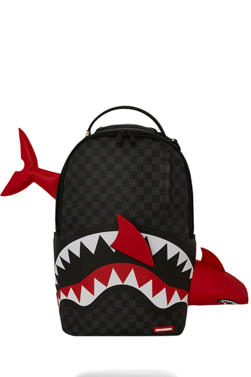 Sprayground Shark Smashed Through Backpack