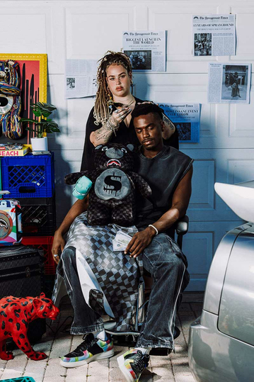 Sprayground Dripping Sharks In Paris Bear Backpack