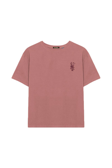 Kaotiko Washed T-shirt Lotus Burgundy
