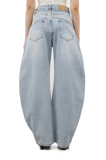 Printed Ballon Jeans Blue