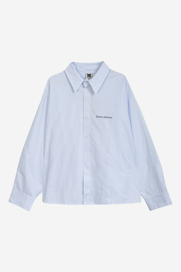 Kaotiko Cheers Darling Shirt Blue Stripes