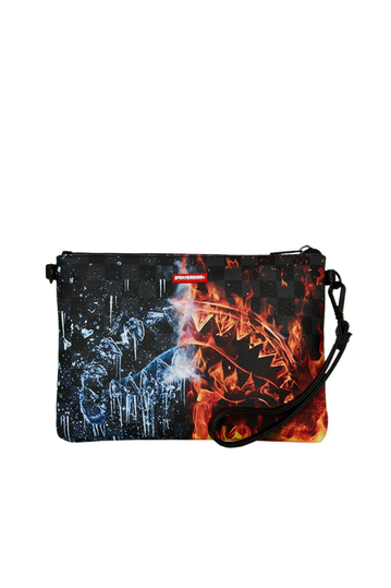 Sprayground Fire & Ice Shark Crossover Clutch