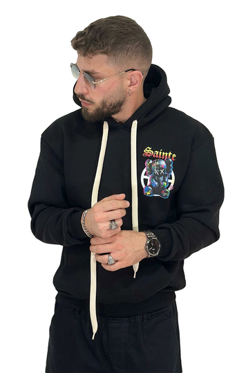 Teddy Bear Sainte Dreamer Hoodie Black