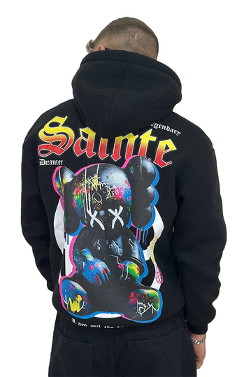 Teddy Bear Sainte Dreamer Hoodie Black