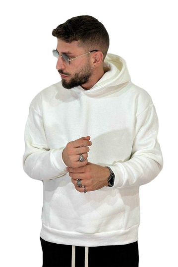 Teddy Bear Never Hoodie White
