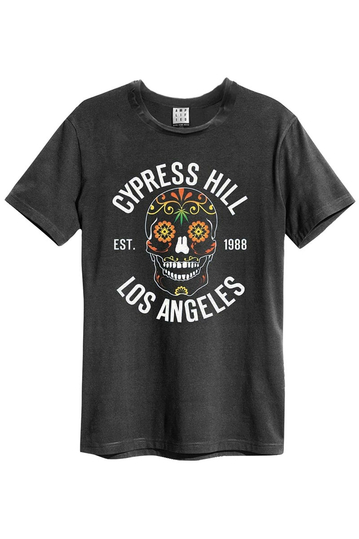 Amplified Cypress Hill floral skull t-shirt ανθρακί