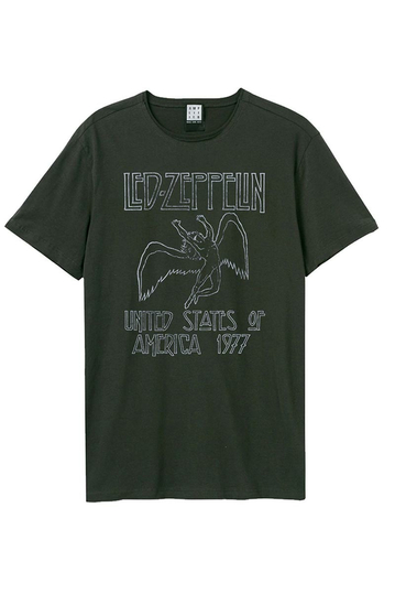 Amplified Led Zeppelin USA Tour 77 t-shirt ανθρακί