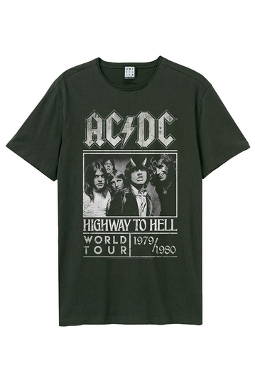 Amplified ACDC Highway to Hell poster t-shirt ανθρακί