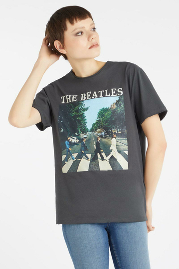 Amplified The Beatles Abbey road t-shirt ανθρακί