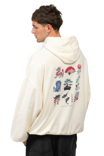 Kaotiko Washed Hoodie Bonsai Ivory