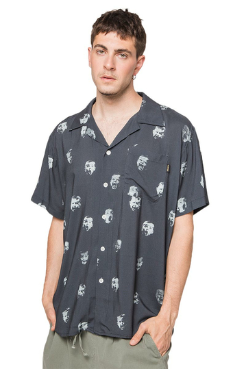 Kaotiko Camp Shirt Children's Print Dark Navy