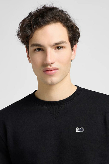 Lee plain crew sweatshirt black