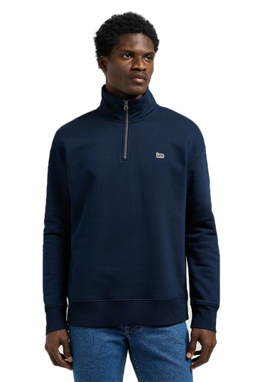 Lee Relaxed Half Zip Sweatshirt Rivet Navy