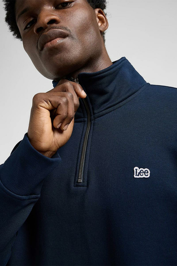 Lee Relaxed Half Zip Sweatshirt Rivet Navy