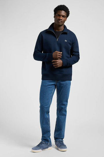 Lee Relaxed Half Zip Sweatshirt Rivet Navy