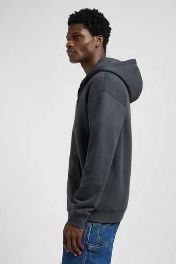 Lee Workwear Relaxed Fit Zip Hoodie Washed Black