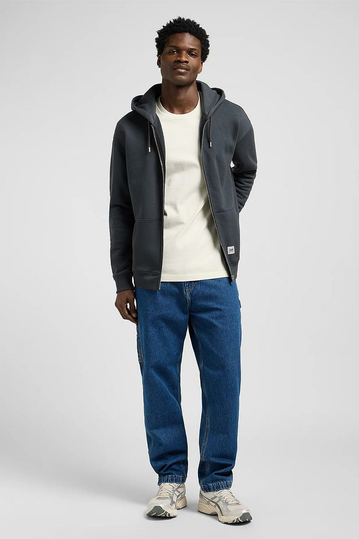 Lee Workwear Relaxed Fit Zip Hoodie Washed Black