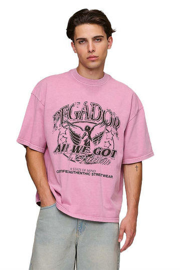 Pegador Cason Boxy T-Shirt Vintage Rust Pink