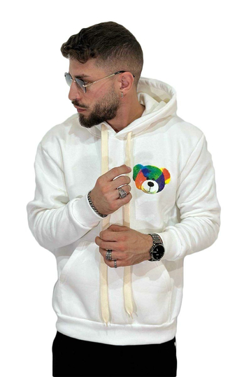 Teddy Bear Memento Mori Hoodie White