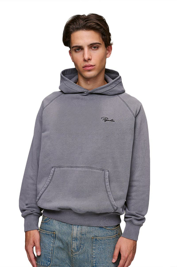 Pegador Signar Raglan Hoodie Vintage Grey Black Logo