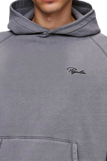 Pegador Signar Raglan Hoodie Vintage Grey Black Logo