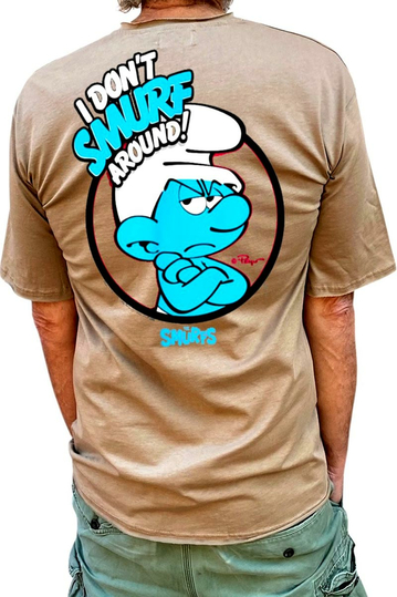 Bigbong I Don't Smurf Around Oversize T-shirt Coffee