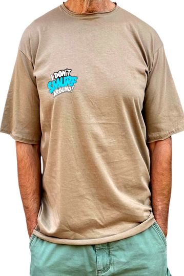 Bigbong I Don't Smurf Around Oversize T-shirt Coffee