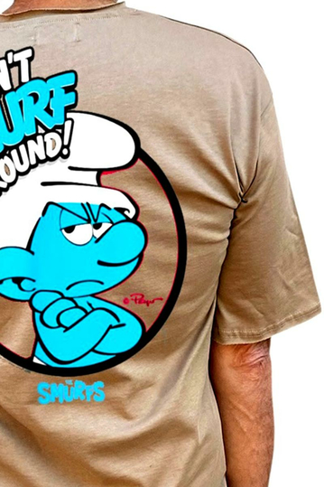 Bigbong I Don't Smurf Around Oversize T-shirt Coffee
