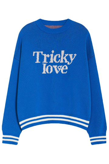 Kaotiko Tricky Love Sweater Royal