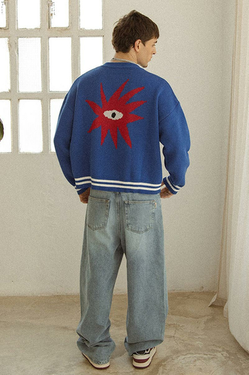 Kaotiko Tricky Love Sweater Royal