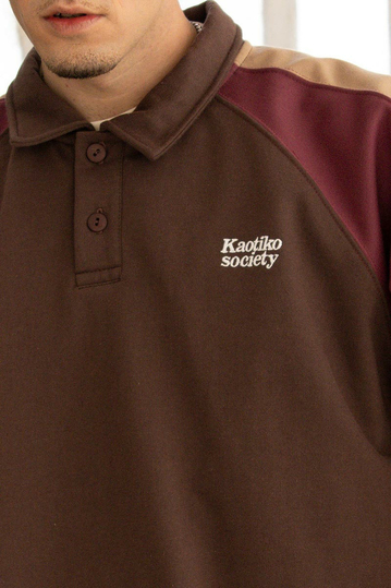 Kaotiko Hudson Polo Sweatshirt Brown