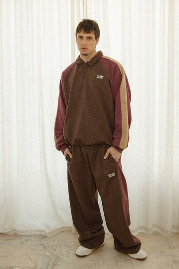 Kaotiko Hudson Polo Sweatshirt Brown