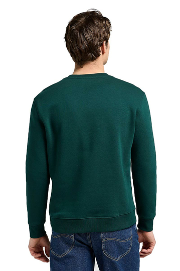Lee Patch Logo Crew Sweatshirt Jade Forest