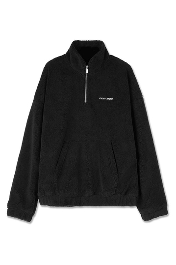 Pegador Puka Teddy Half Zip Sweater Black