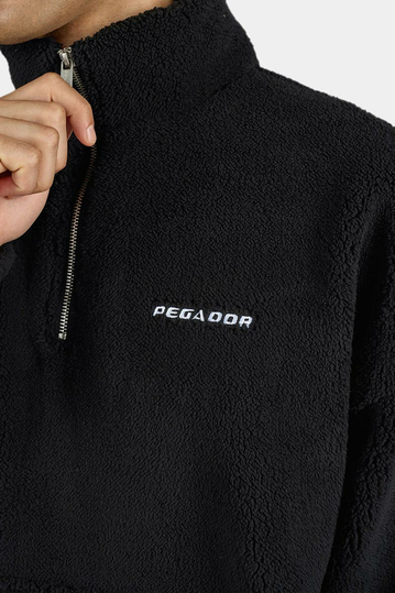 Pegador Puka Teddy Half Zip Sweater Black