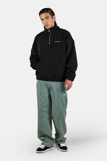 Pegador Puka Teddy Half Zip Sweater Black