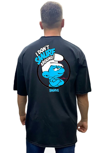 Bigbong I Don't Smurf Around Oversize T-shirt Black
