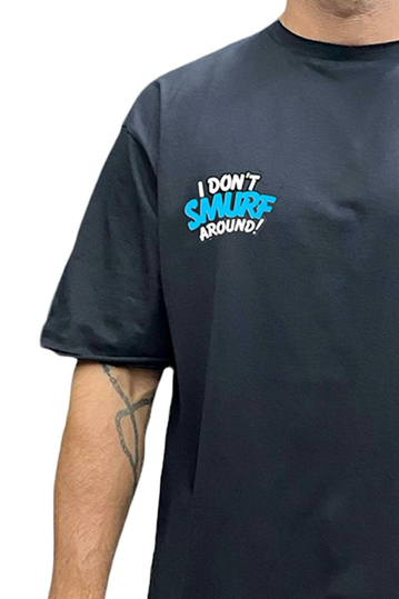 Bigbong I Don't Smurf Around Oversize T-shirt Black