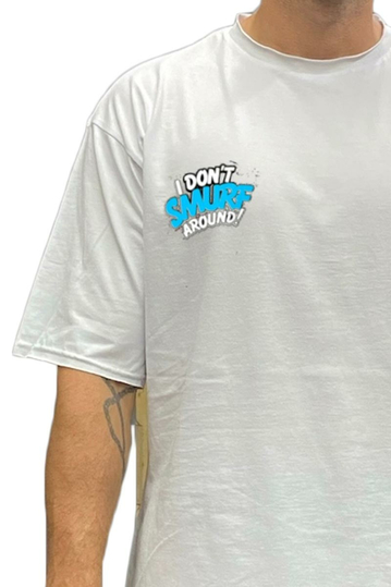 Bigbong I Don't Smurf Around Oversize T-shirt White