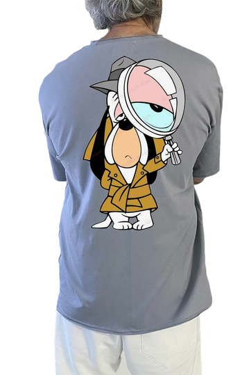 Bigbong Droopy The Dog Detective Oversize T-shirt Grey